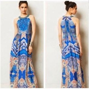 Ranina Gill Maxi Dress | “Boteh” |  Blue | Size 0P